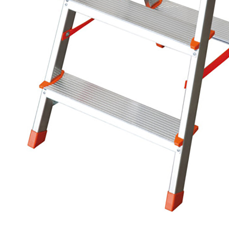 Scala filo 2 più 2 gradini con pedana h. 62 cm alluminio