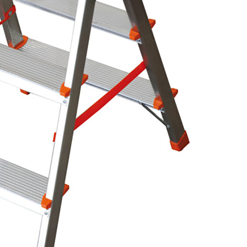 Scala filo 2 più 2 gradini con pedana h. 62 cm alluminio