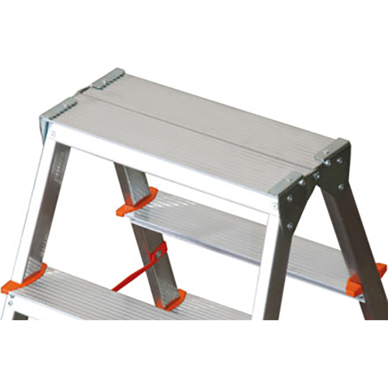 Scala filo 3 più 3 gradini con pedana h. 84 cm alluminio