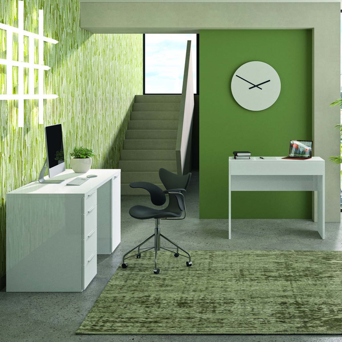 Scrivania con 4 cassetti 110x75x59 cm