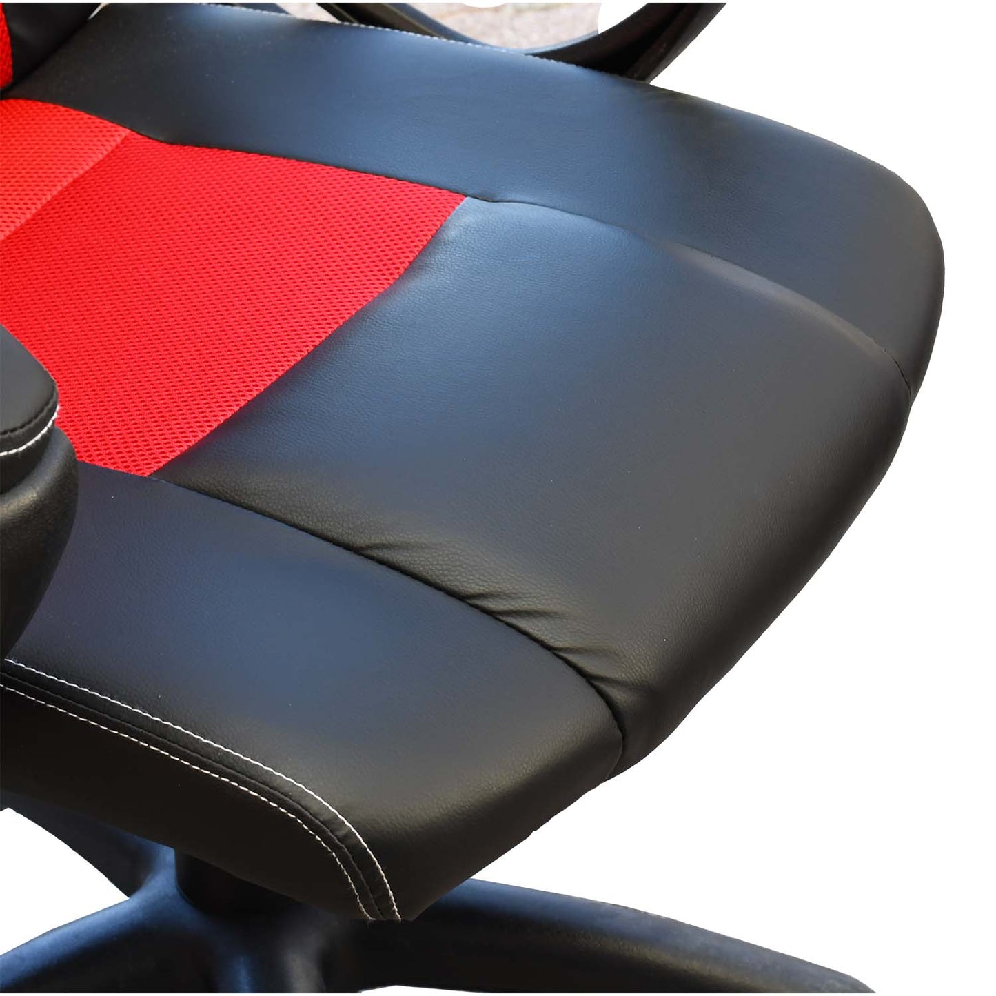 Sedia gaming ergonomica altezza regolabile con braccioli nera e rossa