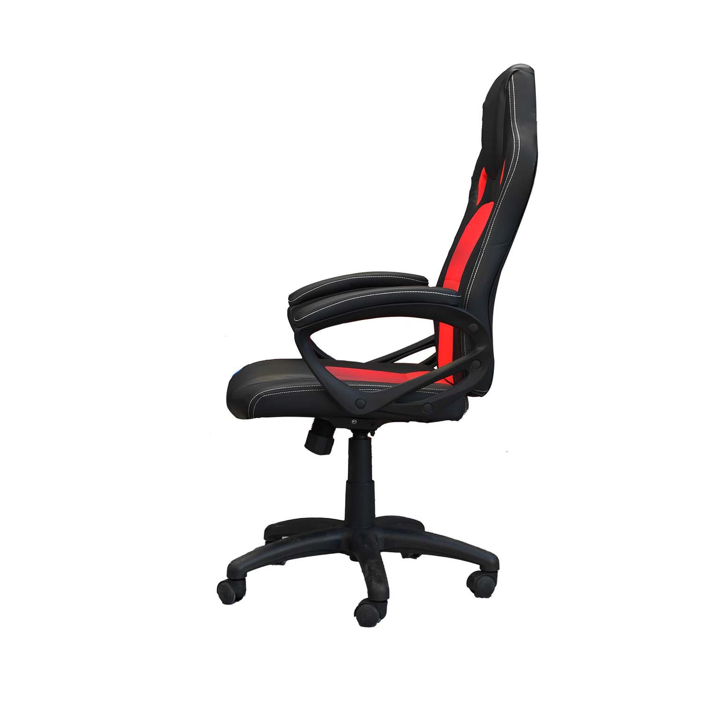 Sedia gaming ergonomica altezza regolabile con braccioli nera e rossa