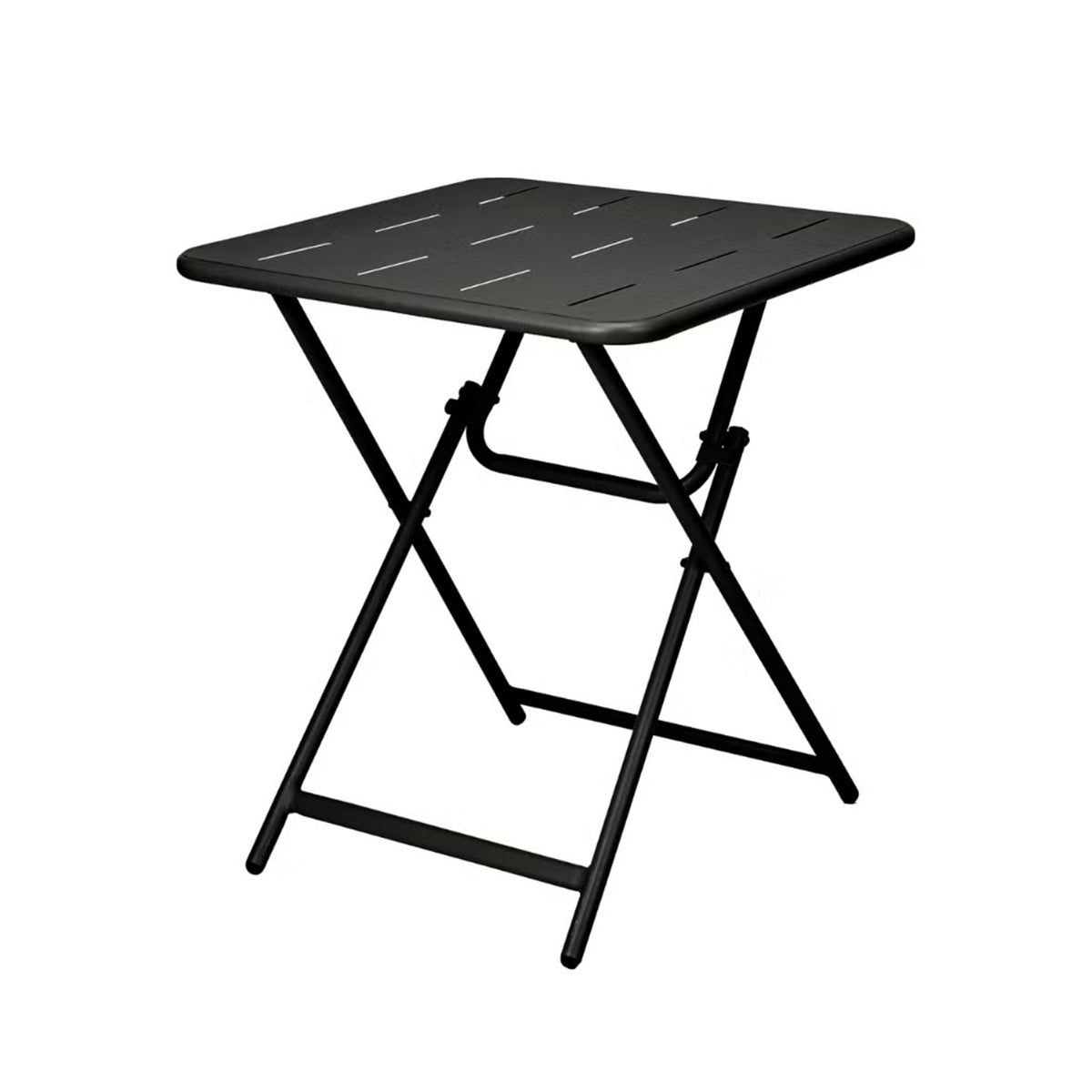 Set Bistrot in metallo nero pieghevole salvaspazio tavolino e 2 sedie