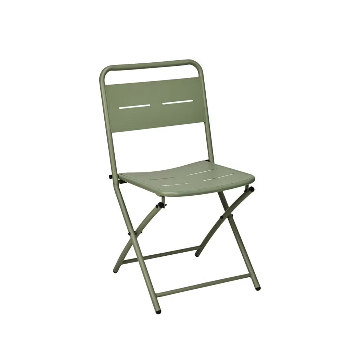 Set Bistrot in metallo verde pieghevole salvaspazio tavolino e 2 sedie