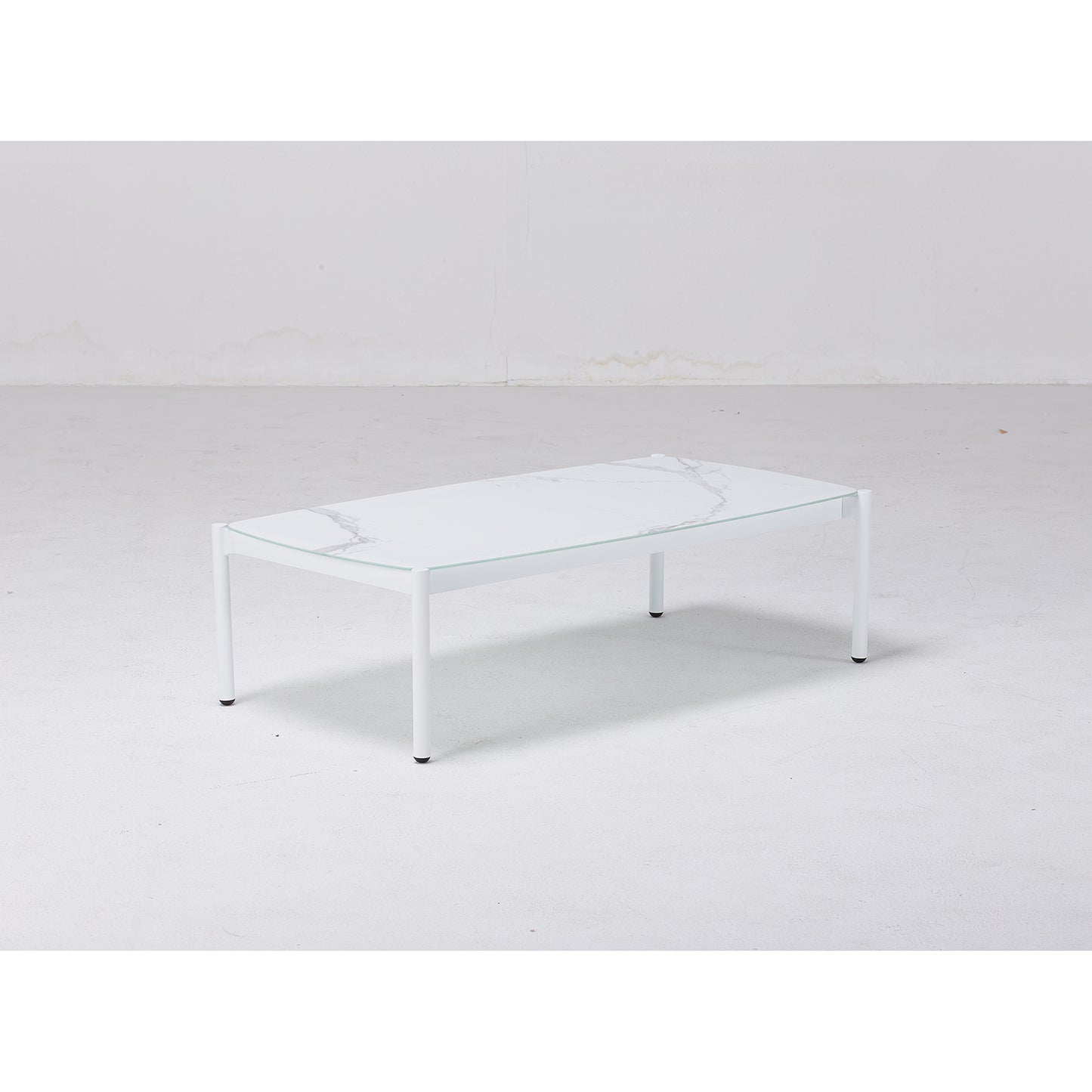 Set da giardino angolare con cuscini bianco e grigio Bodrum