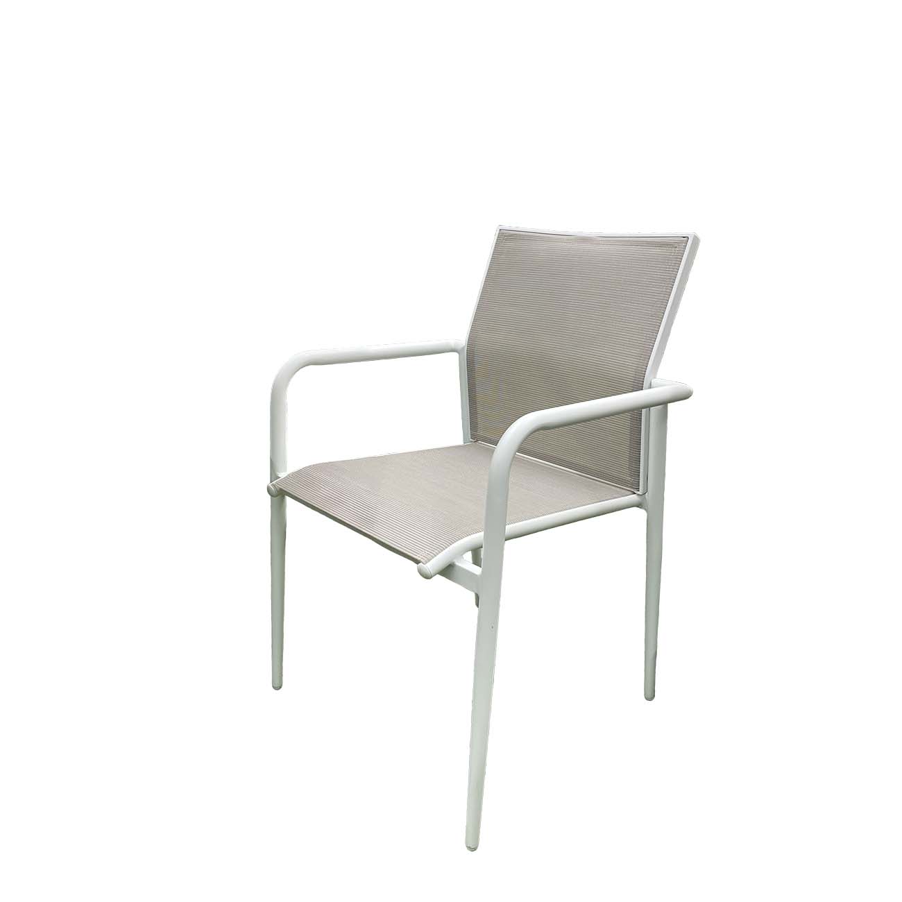 Set tavolo allungabile effetto polywood e 6 sedie grigio