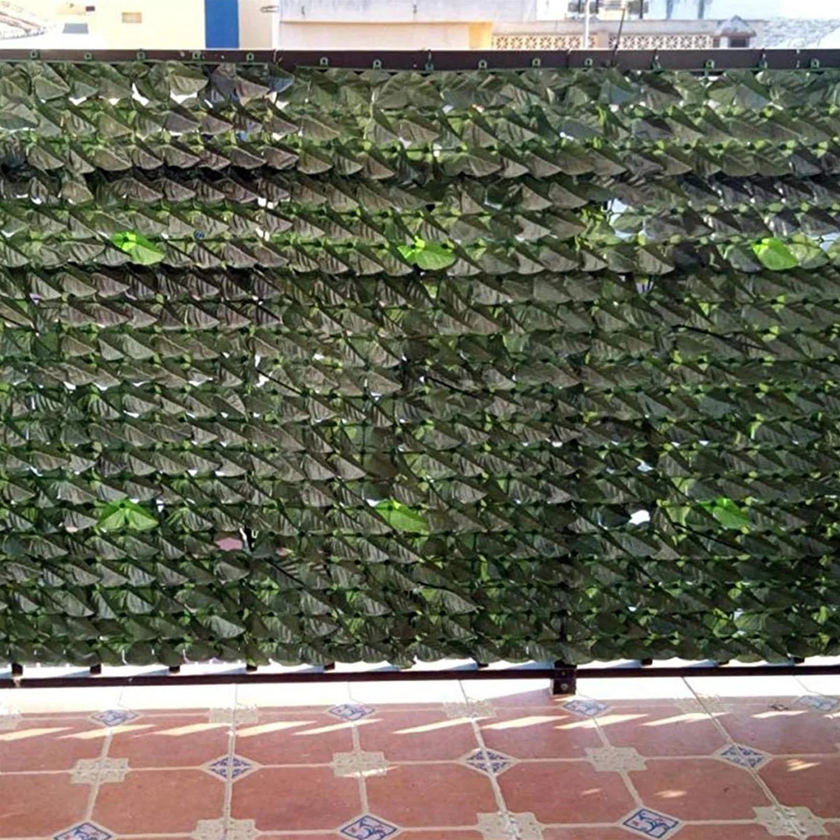 Siepe artificiale Ivy 100x300 cm verde scuro con ombreggiante