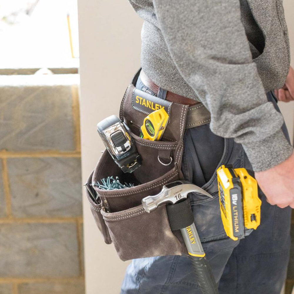 Stanley fodero portautensili con doppia tasca in cuoio STST1-80116