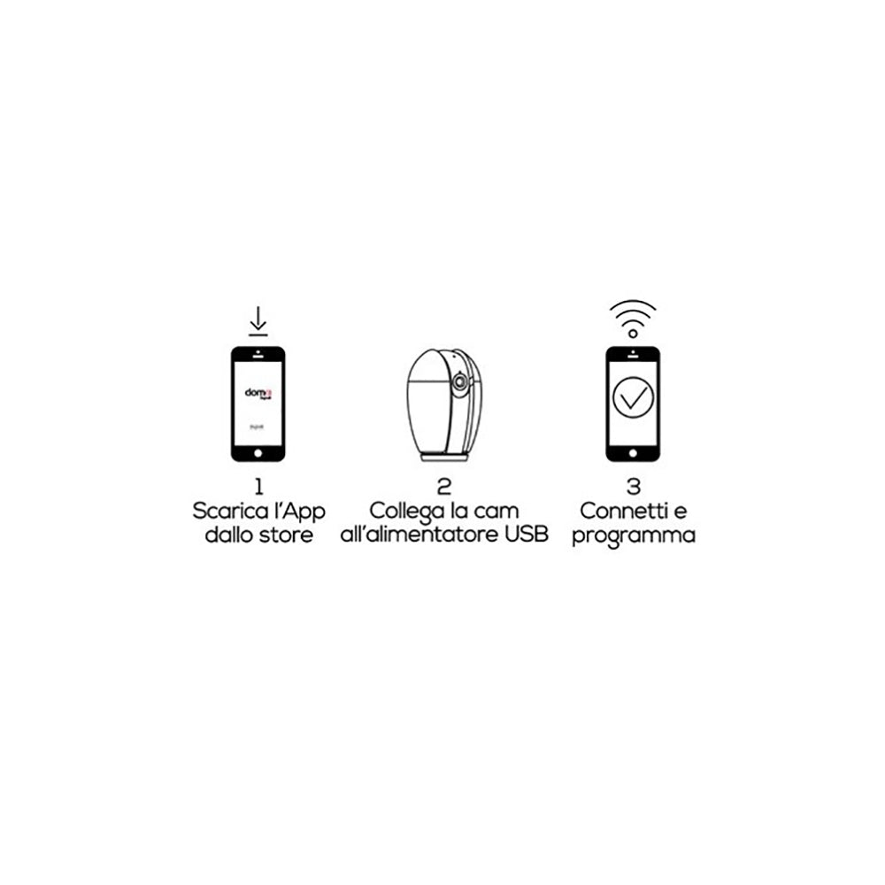 Telecamera di videosorveglianza Smart Full HD wifi da interno orientabile