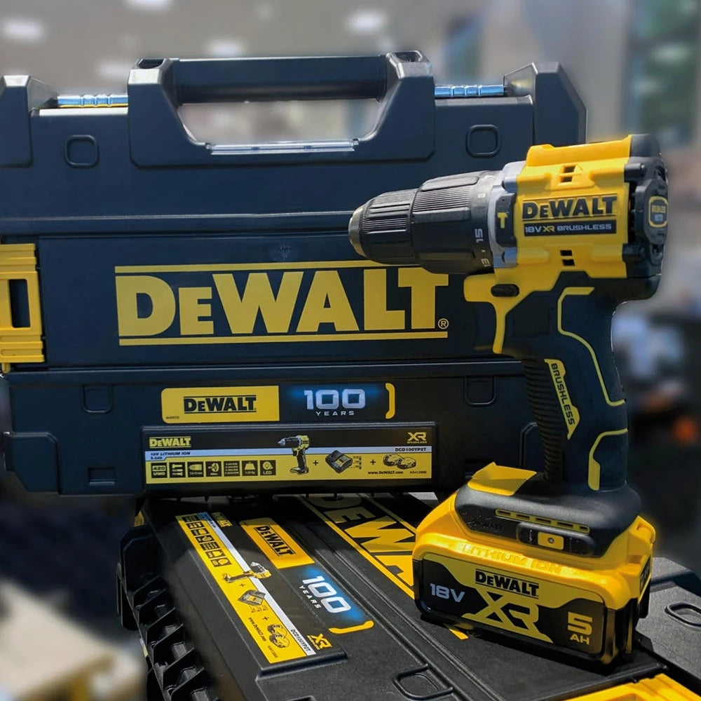 Trapano avvitatore brushless DeWalt 18 V 5 Ah incluse 2 batterie e valigetta