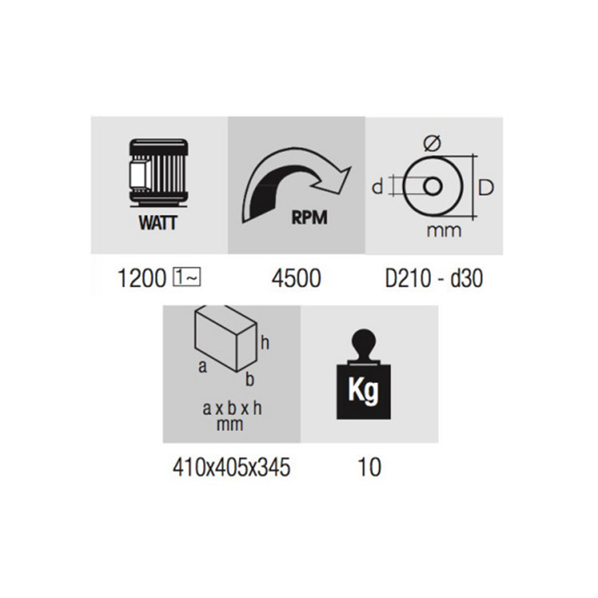 Troncatrice legno con piano Femi TR076 1200W diametro 210 mm