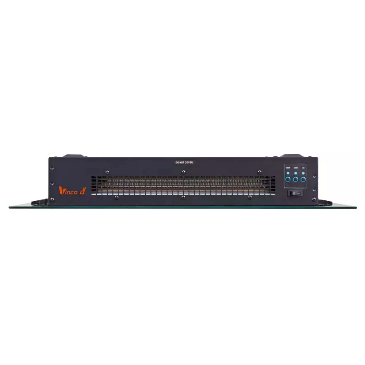 Caminetto elettrico da parete nero effetto fiamma Vinco EF851K