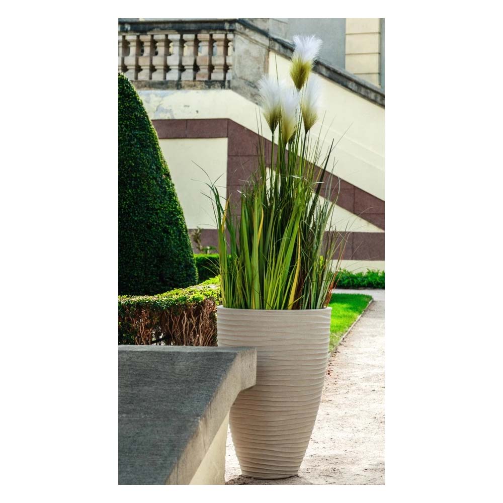 Vaso terra a coste tondo diametro 40 cm sabbia