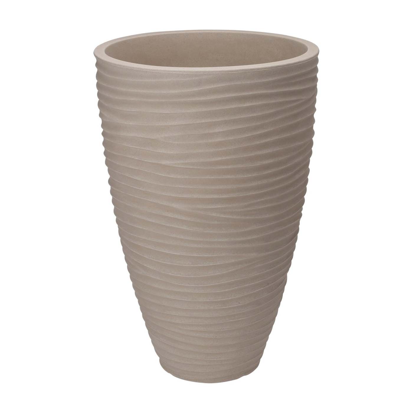 Vaso terra a coste tondo diametro 40 cm sabbia