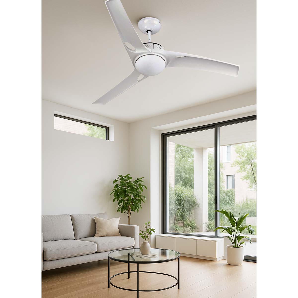 Ventilatore da soffitto con luce e telecomando diametro 140cm 3 pale