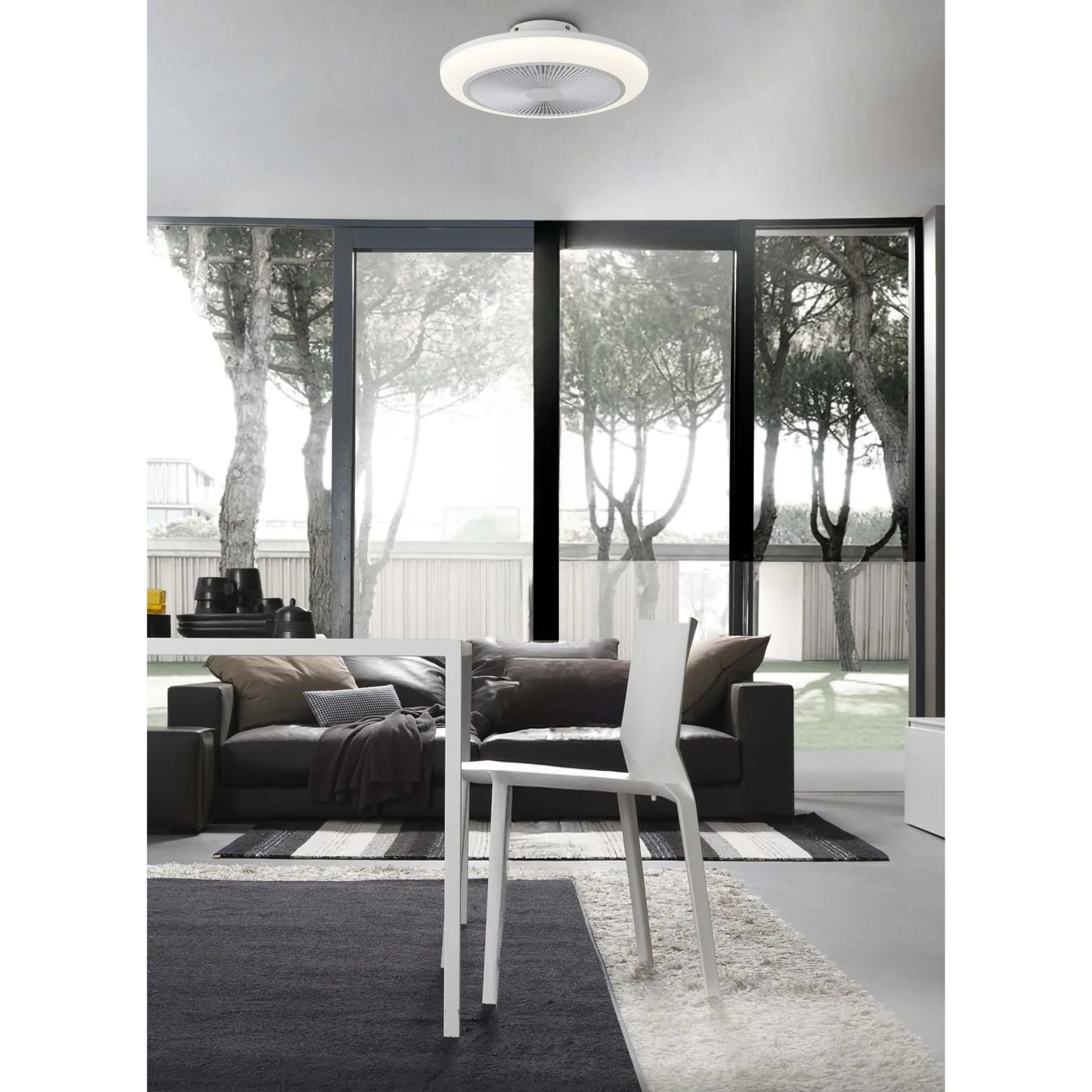 Ventilatore a plafoniera led Mjolby d. 46 cm effetto bianco