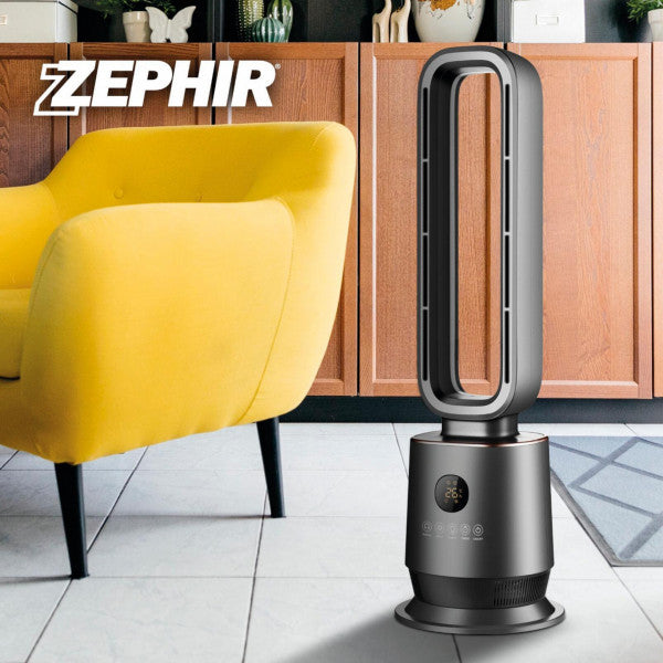 Stufa elettrica senza pale con LED 2000 W antracite Zephir TW7000BL