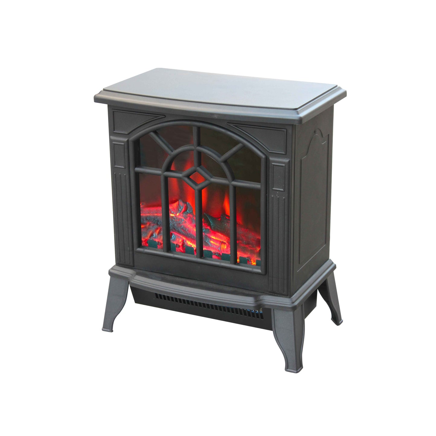 Caminetto elettrico 1000-2000 W 36,5x24x41,5 effetto fiamma grigio