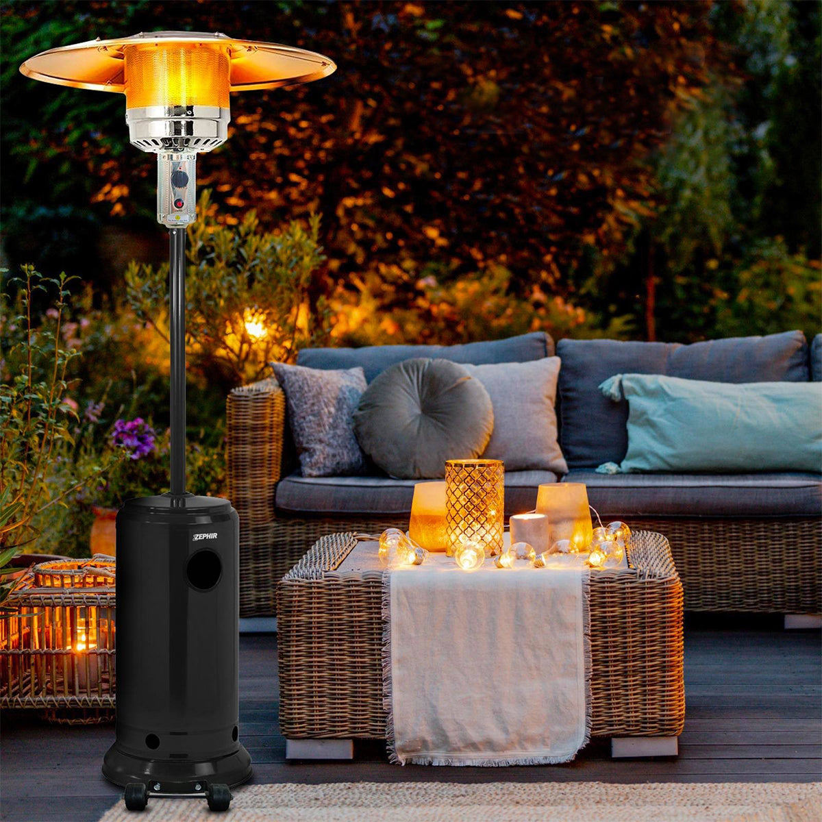 Stufa a fungo da esterni a gas GPL 1300W Zephir Patio Heater ZGS150
