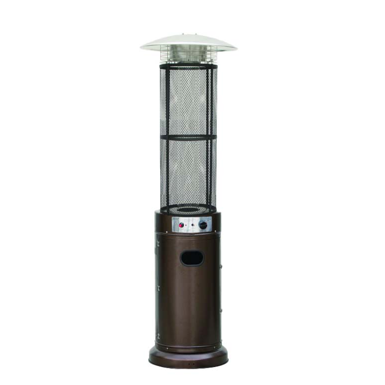 Stufa da esterno a GPL 1500 W 53,5x53,5x1,83 cm marrone