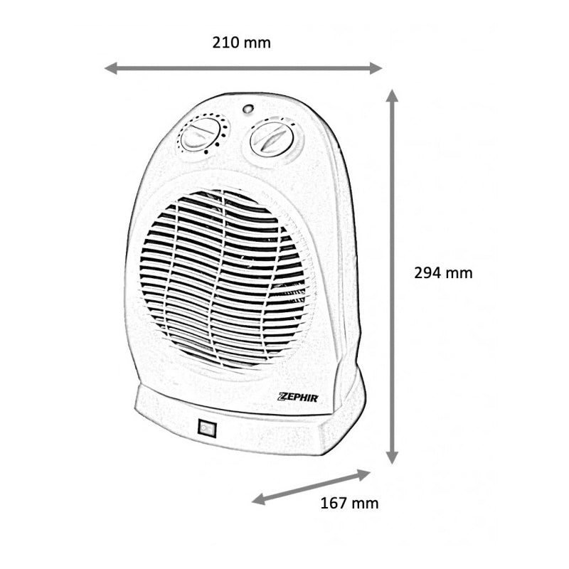Termoventilatore oscillante 2000W Zephir ZTRM6