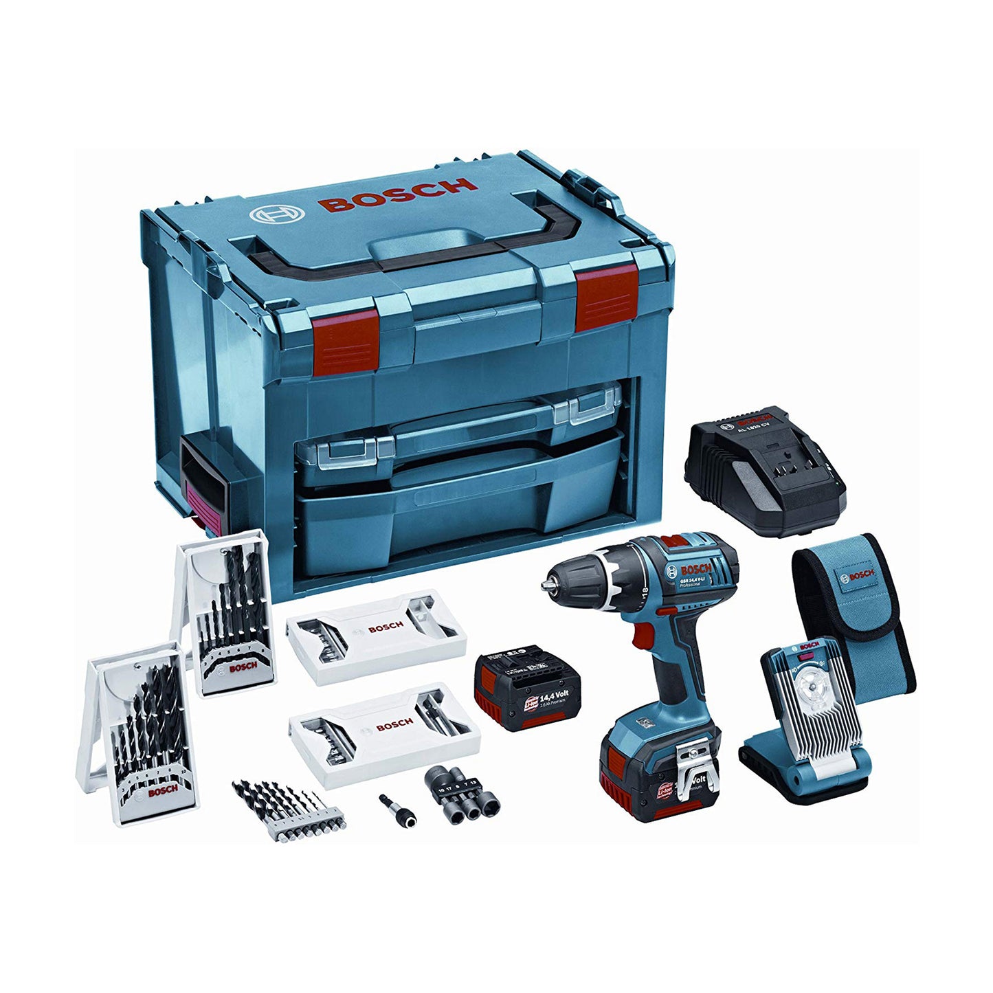 Bosch kit trapano avvitatore GSR 18 V-LI con accessori e valigetta