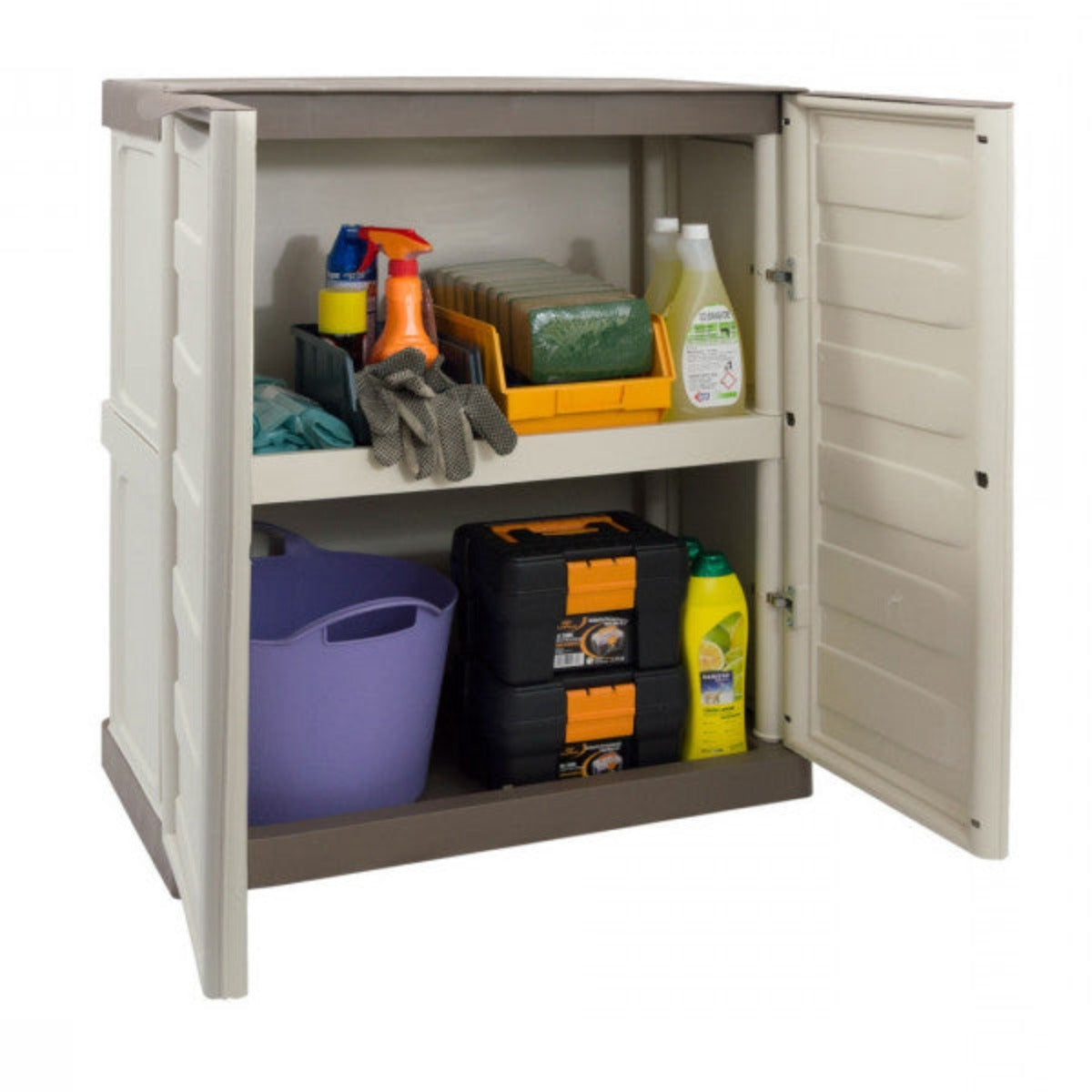 Armadio basso per esterno basso 2 ante tortora Artplast S70BT