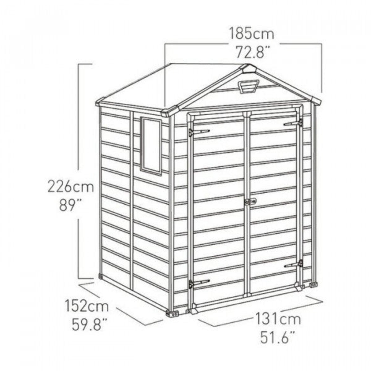 Keter casetta da giardino in resina Manor Pent 6X5