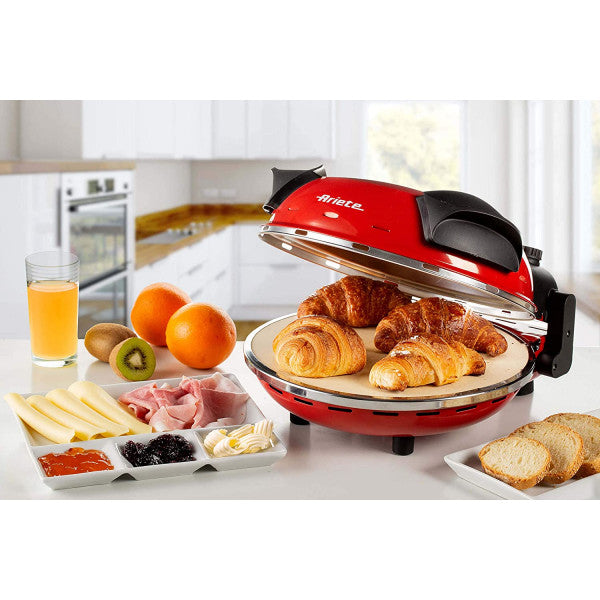 Forno per pizza elettrico Ariete 909 1200W 400 gradi fornetto rosso con timer
