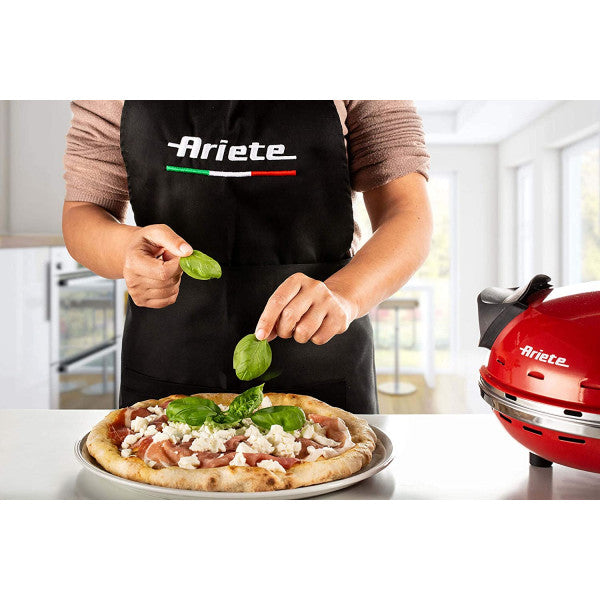Forno per pizza elettrico Ariete 909 1200W 400 gradi fornetto rosso con timer