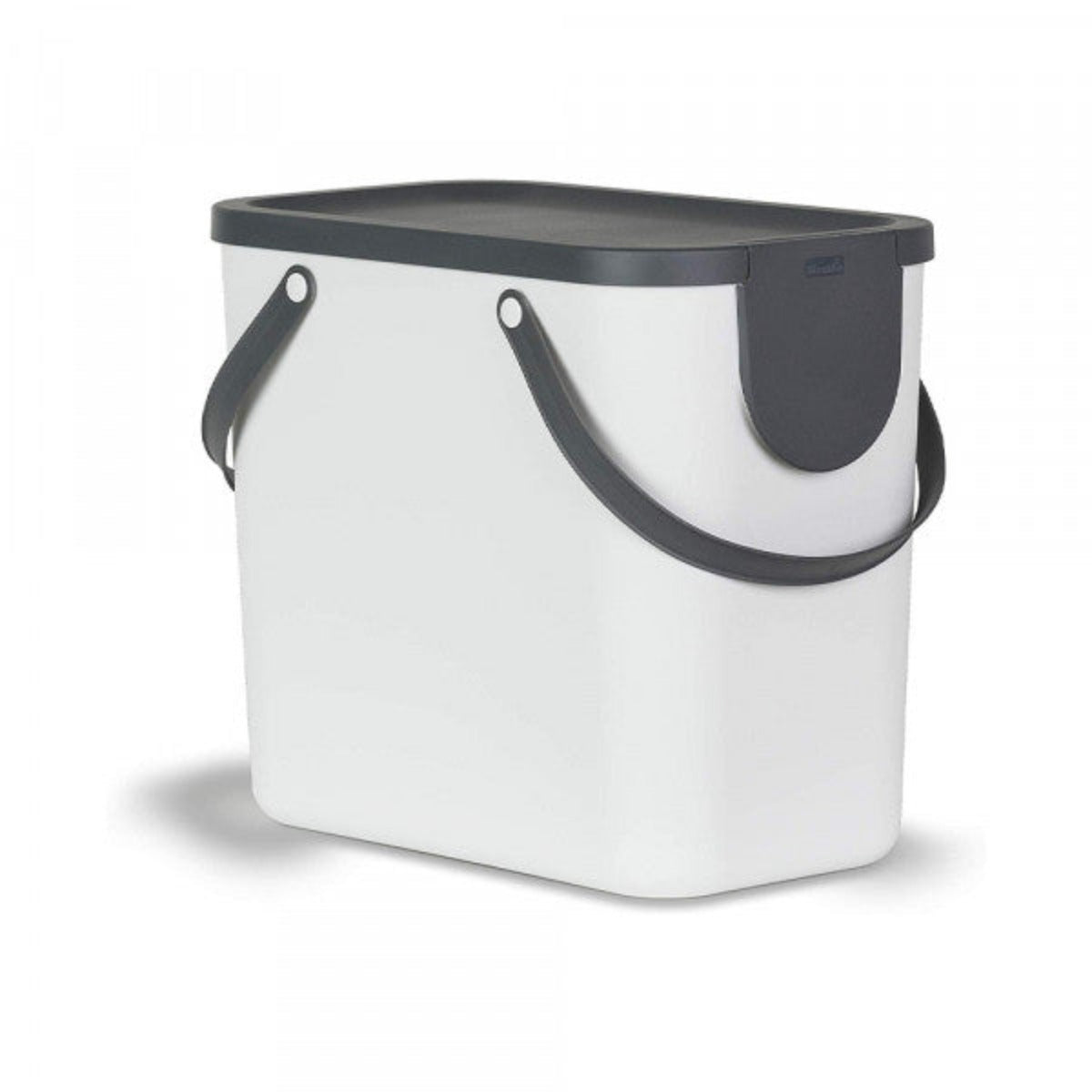 Pattumiera per raccolta differenziata Rotho Albula 25 litri bianco 40x23,5x34cm