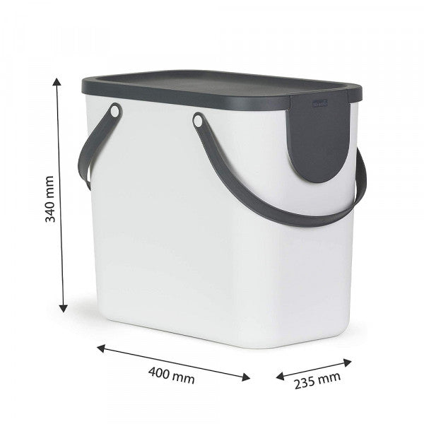 Pattumiera per raccolta differenziata da 25 litri 40x23,5x34 cm Rotho