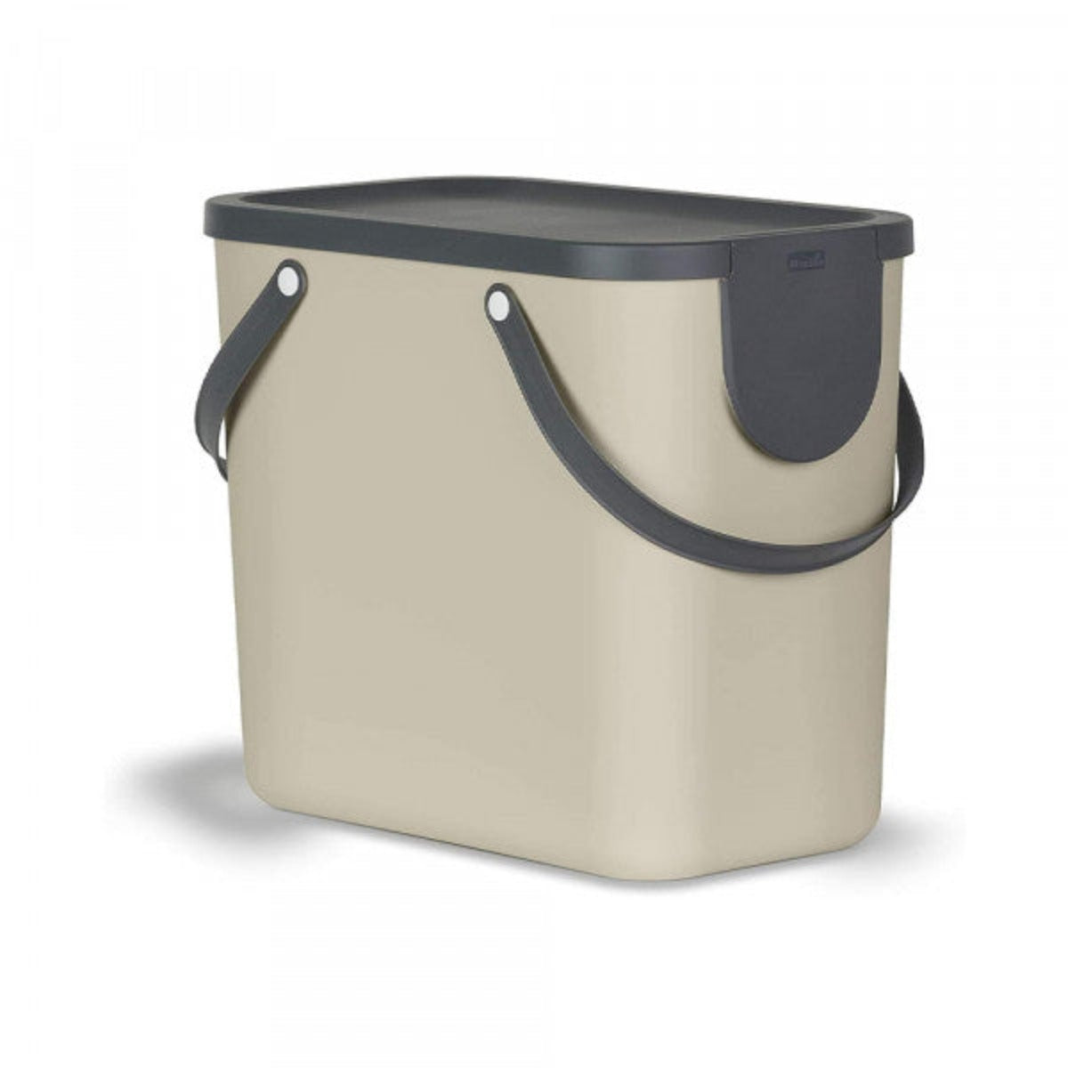 Pattumiera per raccolta differenziata Rotho Albula 25 litri cappuccino 40x23,5x34cm