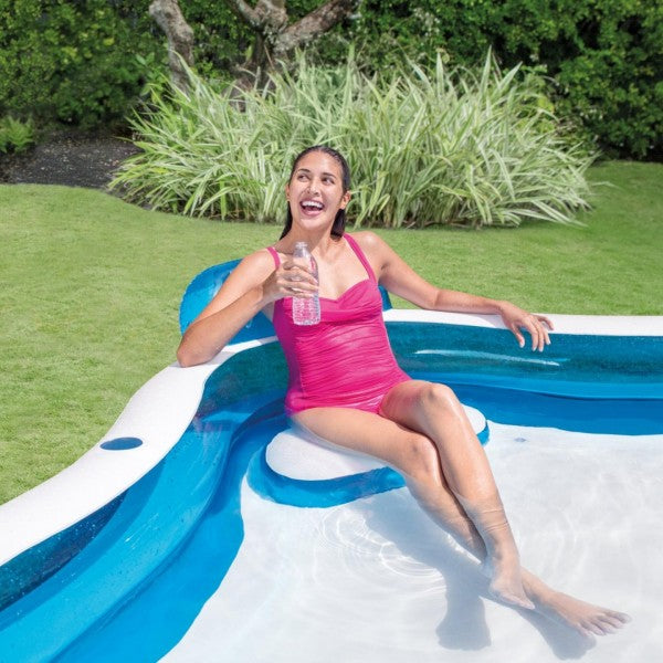 Piscina gonfiabile 4 sedili quadrata 229 x 229 x 66 cm Intex 56475