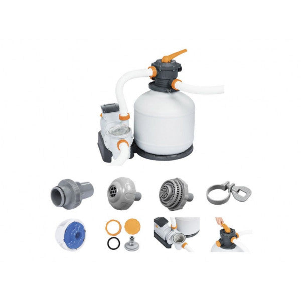 Pompa di filtraggio a sabbia per piscine Bestway 58486 11.355 lt/ora
