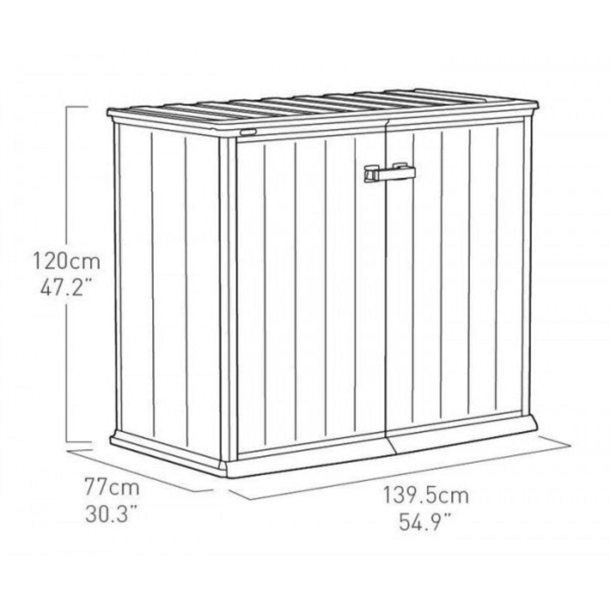 Keter porta attrezzi da giardino in resina grigio Patio store