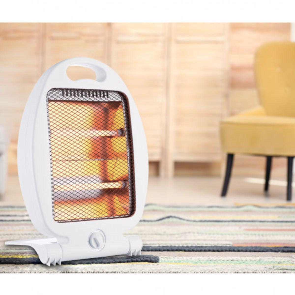 Stufa elettrica al quarzo con 2 elementi 400-800 W bianco modello Eros