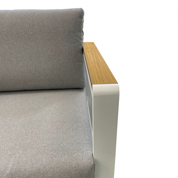 Set da giardino in alluminio grigio e bianco Almeria