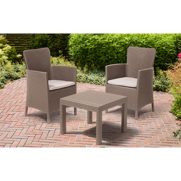 Set da giardino due poltrone e un tavolino Keter Salvador Balcony