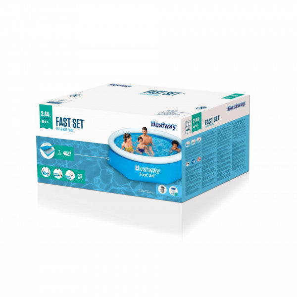 Set piscina gonfiabile Bestway rotonda 2.44 m x 61 cm