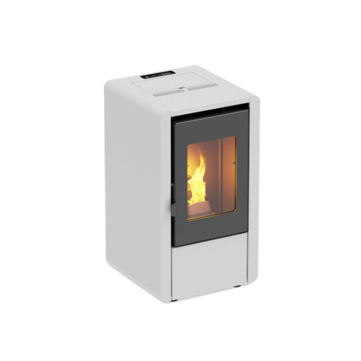 Stufa a pellet Foco Petite 43x58,6x77 cm bordeaux 6 Kw con telecomando
