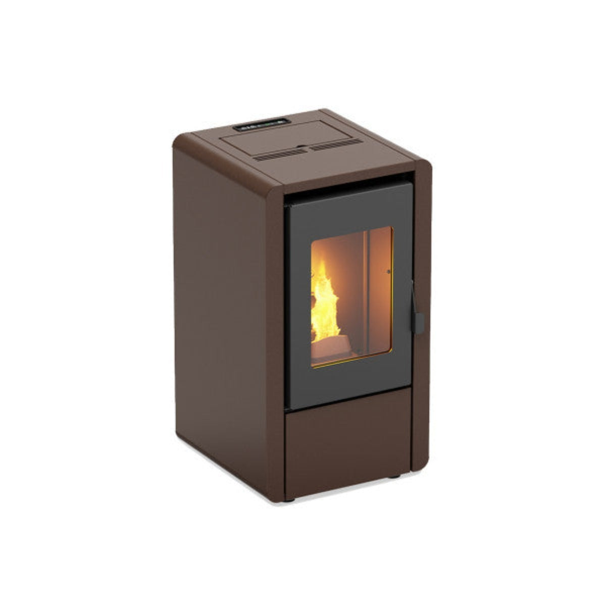 Stufa a pellet Foco Petite 43x58,6x77 cm bordeaux 6 Kw con telecomando