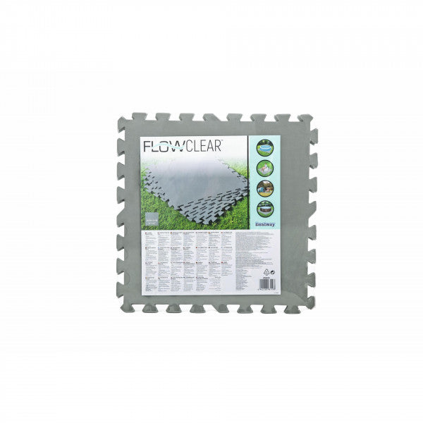 Tappetino per piscina Bestway 58639 Pool Floor Protector 50x50cm 9 pz grigio