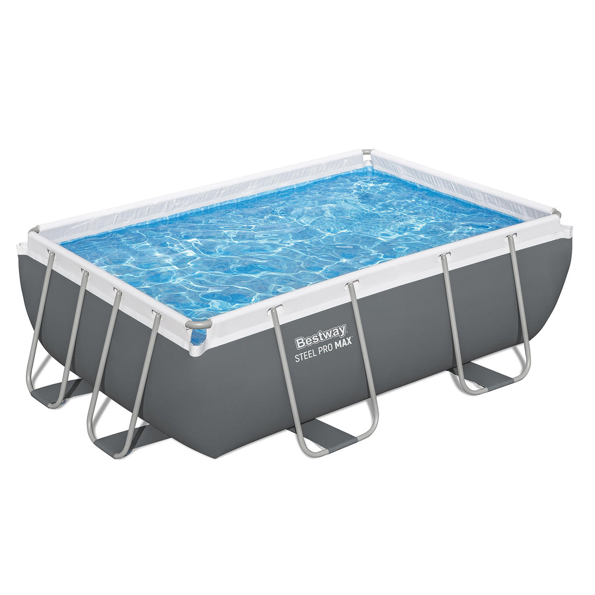 Piscina fuori terra Steel Pro Max rettangolare Bestway 56629 con accessori 282x196x84 cm