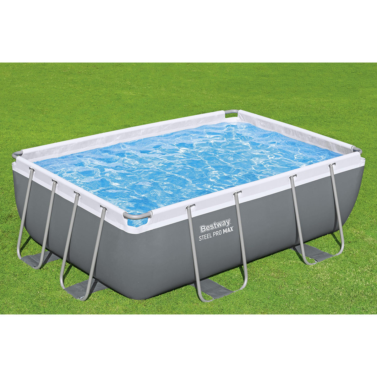Piscina fuori terra Steel Pro Max rettangolare Bestway 56629 con accessori 282x196x84 cm