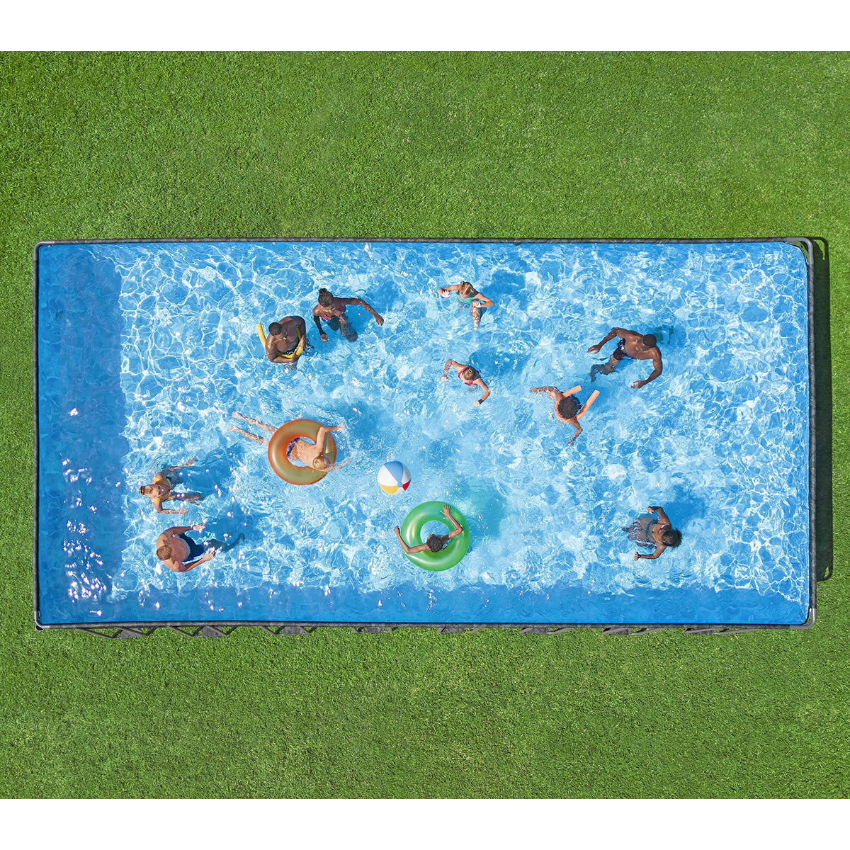 Piscina fuori terra rettangolare Bestway APX 365 561 KJ 956x488x132 cm con - novità 2025
