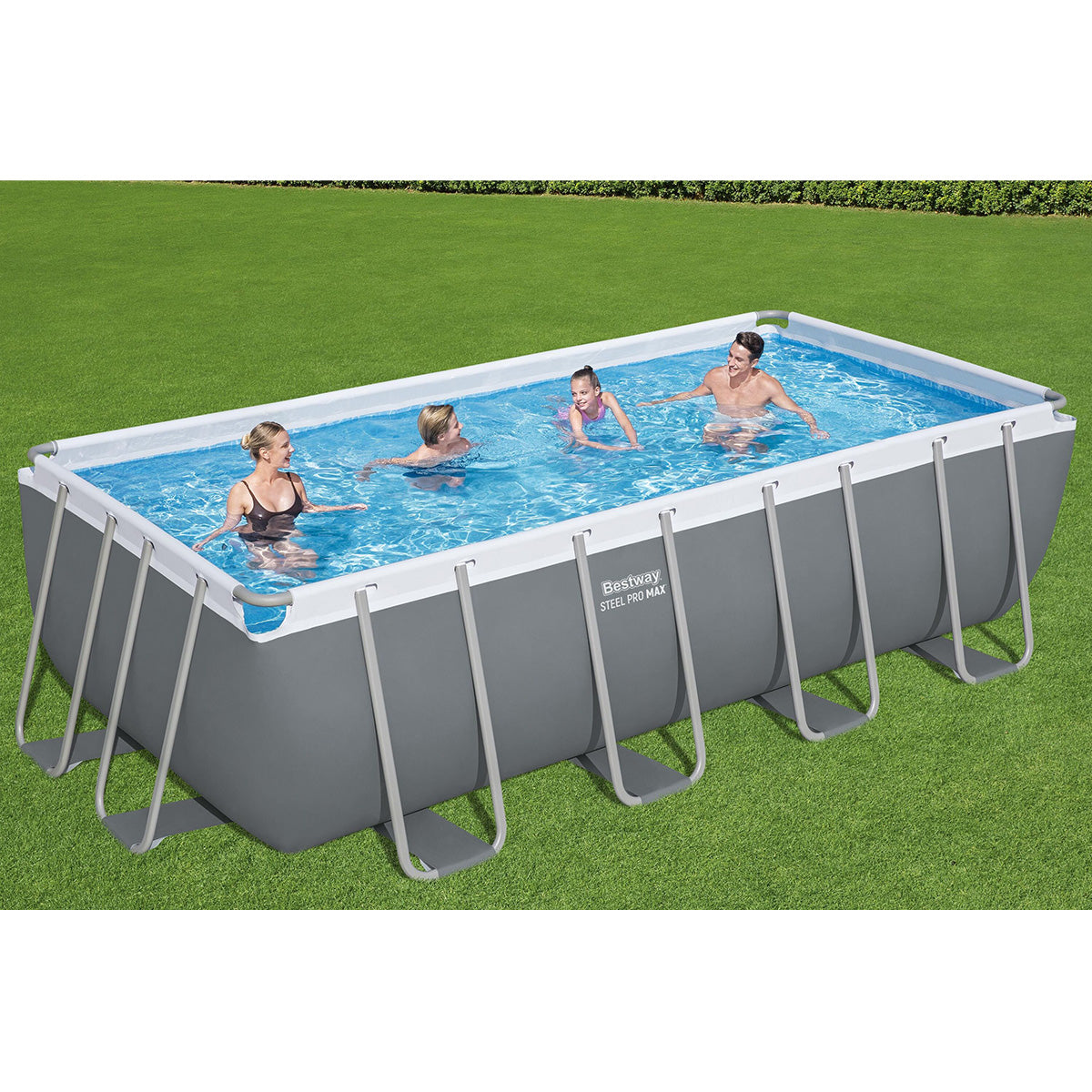 Piscina fuori terra Steel Pro Max rettangolare Bestway 56670 con accessori 488x244x122 cm