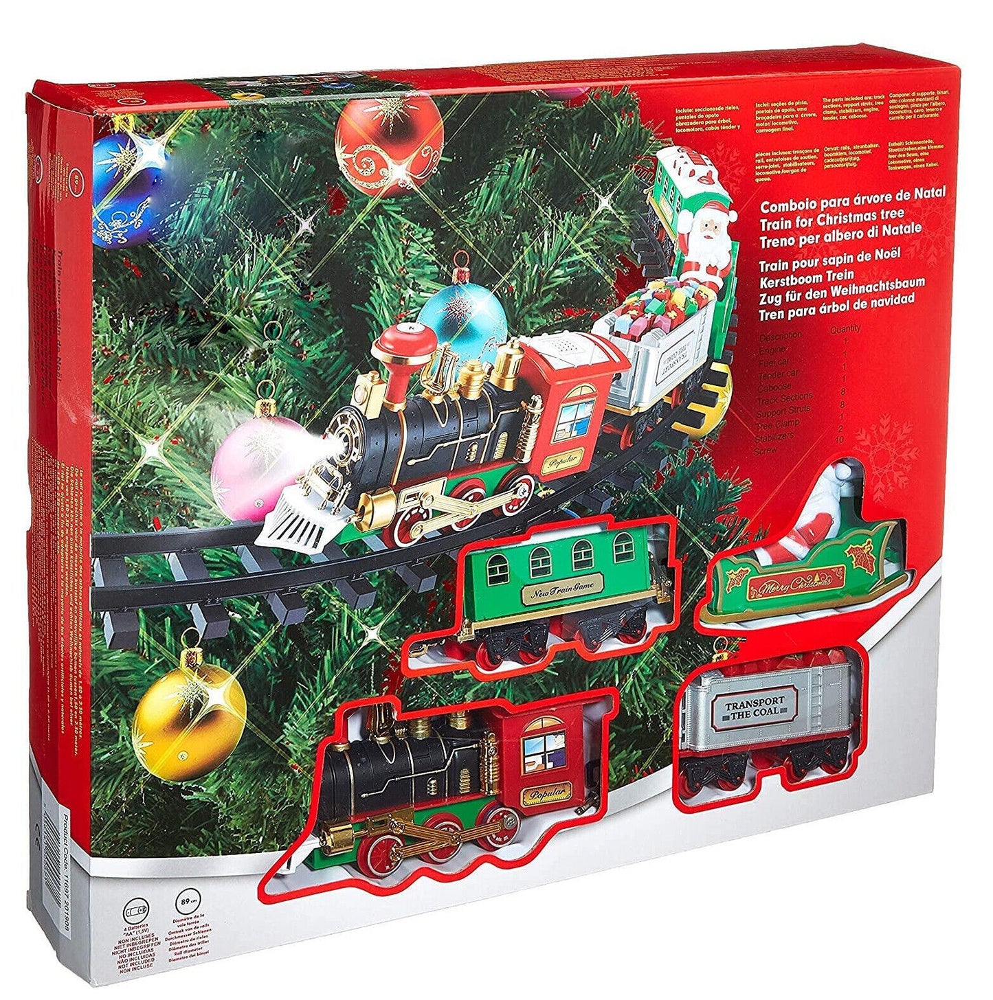 Trenino natalizio elettrico per albero di Natale 66 pezzi