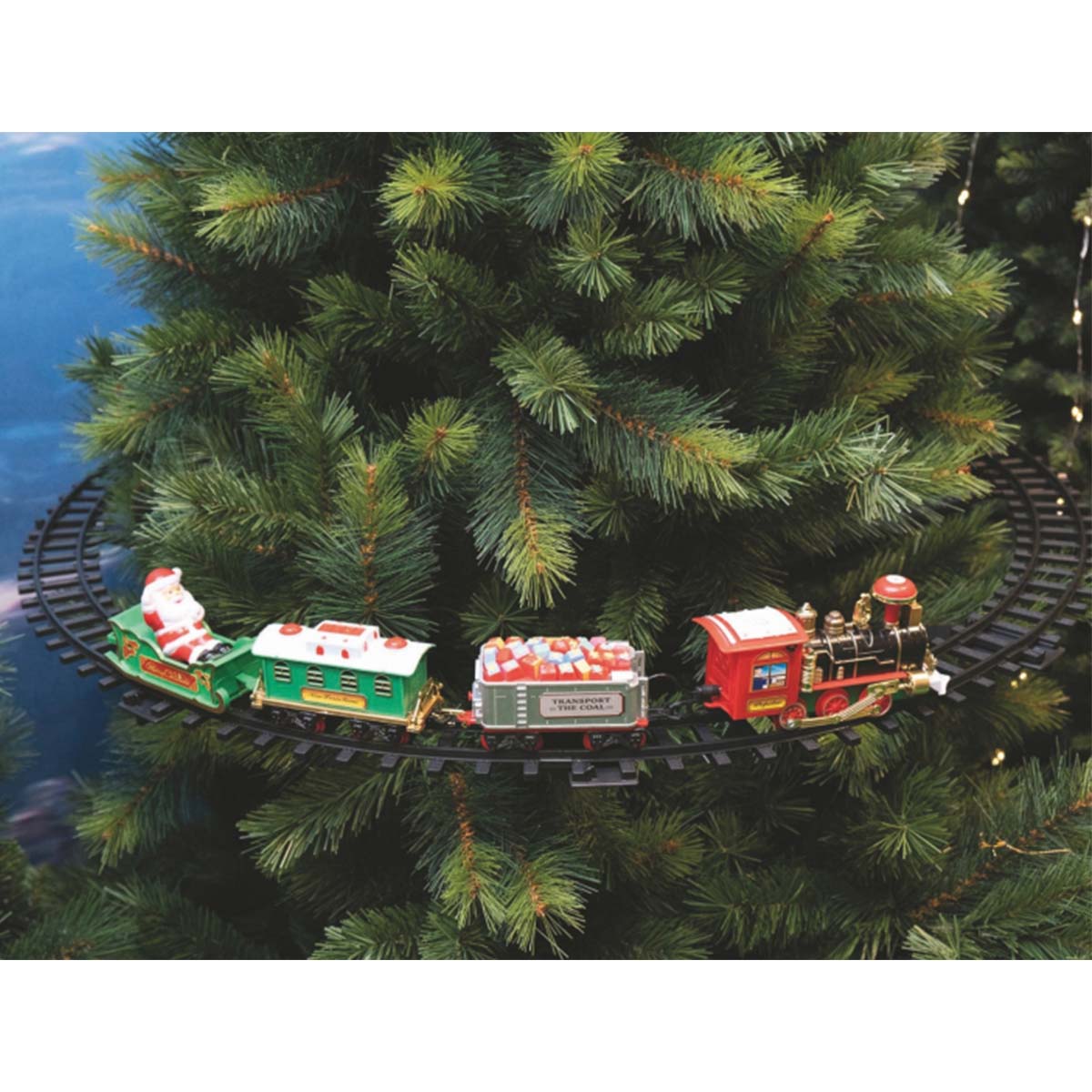 Trenino natalizio elettrico per albero di Natale 66 pezzi