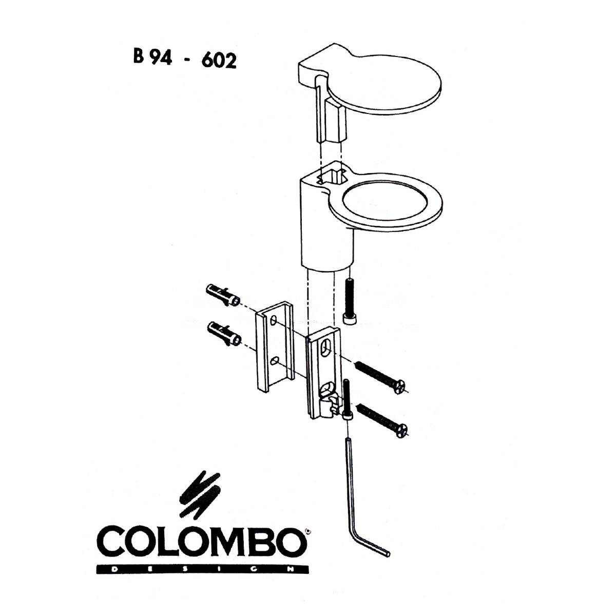 Reggimensola a morsetto per vetro 6/12 mm Colombo